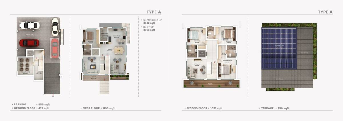 Gated community entrance with 3 tier security for luxury villas in Kochi