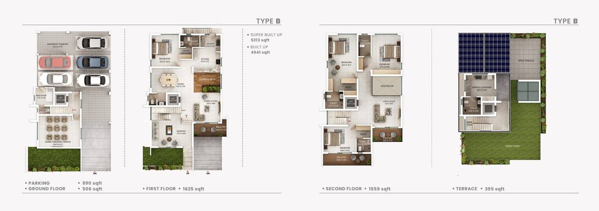 Landscaped gardens and walking paths